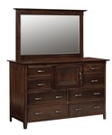 Amish Pasadena High Dresser with Optional Mirror