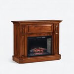 Amish Odessa Electric Fireplace with Mantel - Choose Size
