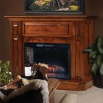 Odessa Electric Fireplace with Mantel