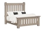 Amish King Rustic Rough Sawn Maple Dutton Bed with High Headboard - Quick Ship