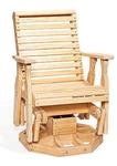 Leisure Lawns Pine Wood Roll Back Swivel Glider Chair