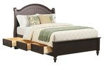 Amish American Made Calico Storage Bed