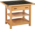 Brookline Mission Kitchen Island with One Drawer and One Open Shelf