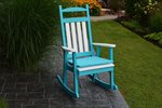 Poly Classic Porch Rocker with White Accents