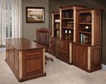 Amish Riverdale Solid Wood Executive Office Furniture Set