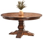 Amish Sierra Vista Farmhouse Single Pedestal Dining Table