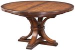 Amish Wayland Pedestal Extension Dining Table