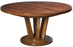 Amish Decatur Pedestal Extension Dining Table