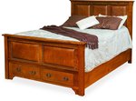 Parkman Mission Bed with Leather