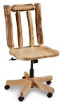 Amish Rustic Log Desk Chair