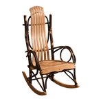 Rustic Hickory Wood Rocker - Quick Ship