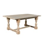 Reclaimed Barn Wood Midland Solid Top Dining Table