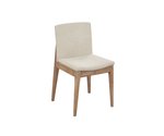 Amish Clearwater Upholstered Side Dining Chair In An Almond Finish With C-34 Melody Upholstery