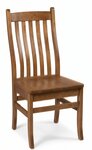 Amish Santa Clarita Mission Solid Wood Dining Chair shown in Brown Maple with Hoosier Special Stain