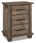 Amish Modern Farmhouse 3-Drawer Nightstand