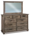 Amish Modern Farmhouse 9-Drawer Dresser with Optional Mirror