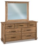 Amish Modern Farmhouse 7-Drawer Dresser with Optional Mirror