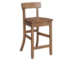 Amish Classic Brown Maple Bar Stool - Quick Ship With An Almond Finish