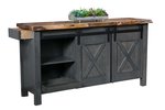 Denton Maple Sideboard with Rustic Walnut Live Edge Top - Quick Ship