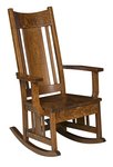 Crescent Quarter Sawn White Oak Rocker - Quick Ship