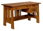 Small Freemont Mission Open Pedestal Desk - Quick Ship