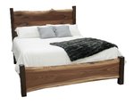 Big Creek Hickory Log Bed with Live Edge
