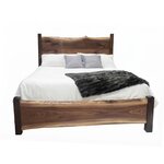 Amish Big Creek Hickory Log Bed with Live Edge