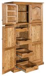 Spicy Lux Traditional 4-Door Pantry Cabinet