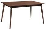 Amish Solid Wood Contempo Mid-Century Modern Dining Table shown in Brown Maple with Briar Stain