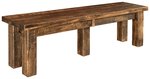 Amish Dutton Rough Sawn Wormy Maple Wood Backless Dining Bench