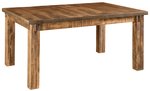 Amish 42" x 66" Dutton Rough Sawn Wormy Maple Wood Leg Table - Quick Ship