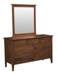 Amish Solid Wood Chelsea 59" Dresser with Optional Mirror