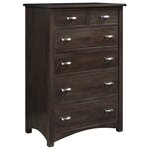 Amish Solid Wood Claremont Mission 6-Drawer Chest of Drawers shown in Brown Maple with Cocoa Stain