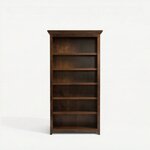 Amish Handcrafted Custom Mission Bookcase - Choose Size shown in Quarter Sawn White Oak with Cappuccino Stain