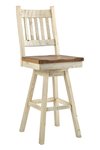 Reclaimed Barnwood Farmhouse Swivel Counter and Bar Stool