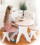 Children's Round Activity Table with 2 Stools