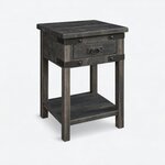 Amish Ironwood 1-Drawer Open Nightstand