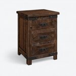 Amish Ironwood 3-Drawer Nightstand