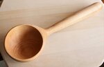 Hand Carved Maple Wood 12" Soup Ladle In-Stock
