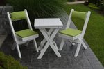 Poly Cross-Leg Square Folding Bistro Set