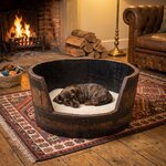 Amish Rustic Barrel Dog Bed