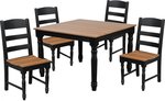 Eco Poly Farm House 44" Dining Table with 4 Dining Chairs