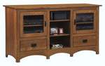 Roanoke TV Stand with Open Center Shelves