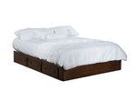 Amish Solid Wood Platform Bed with Storage Drawers