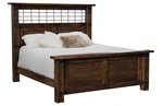Amish Rustic Rough Sawn Maple Wood Iron Bed