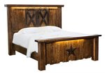 Amish Vandella 72" High Headboard Rustic Rough Sawn Maple Wood Bed