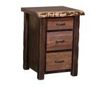 Cross Lake Live Edge 3-Drawer Nightstand