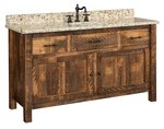 Amish 72 Henderson Mission Bathroom Double Vanity Cabinet