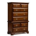 Amish Rosemary Traditional Solid Wood Chest on Chest of Drawers
