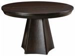 Amish Rhinebeck Pedestal Dining Table with round top and unique wavy base